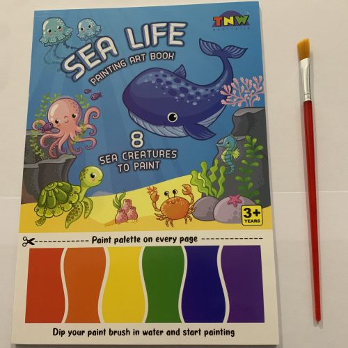 Painting Art A5 Book w/Brush - Sea Life