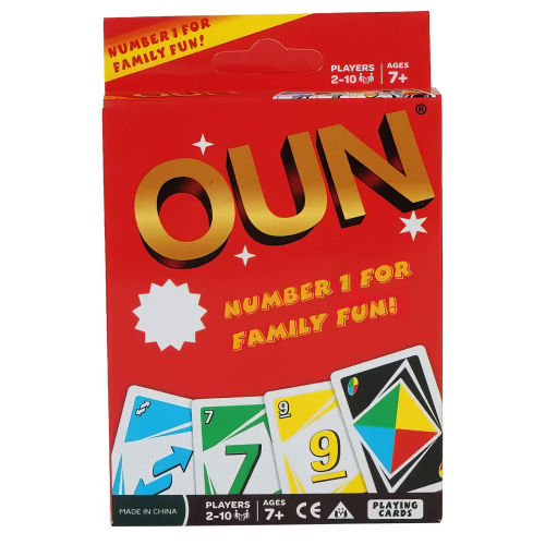 Uno type playing cards