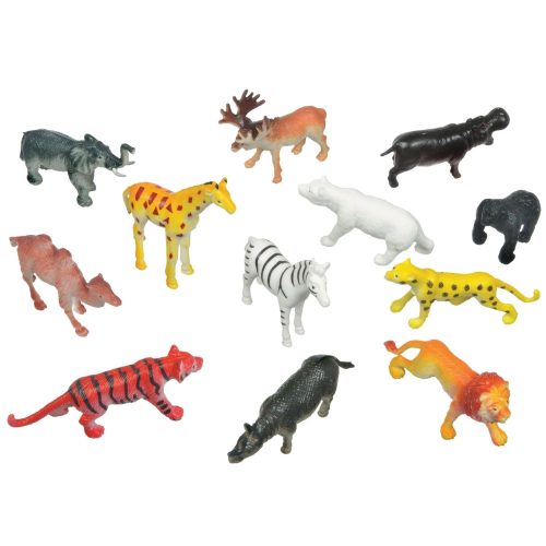 Zoo Animals, Solid Plastic (approx 6cm each)